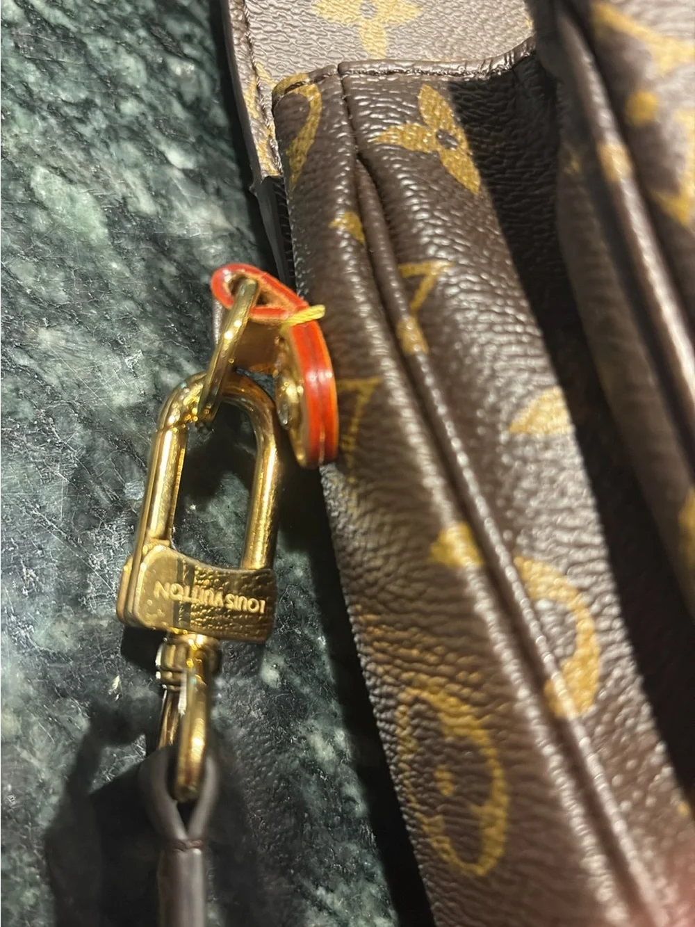 Louis Vuitton Brown Monogram Canvas Crossbody with Gold Hardware